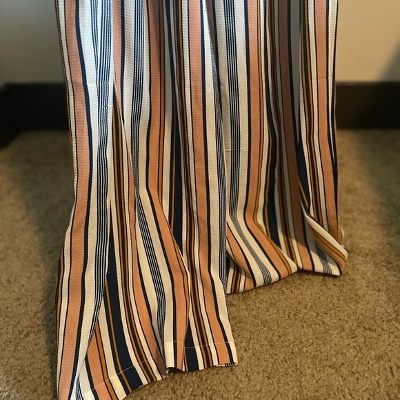 Monteau Multi Colored Pin Stripe Jumpsuit - Picture 8 of 10